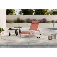 SONNENLIEGE 198/34/87/62 cm  - Orange, MODERN, Textil/Metall (198/34/87/62cm) - Ambia Garden