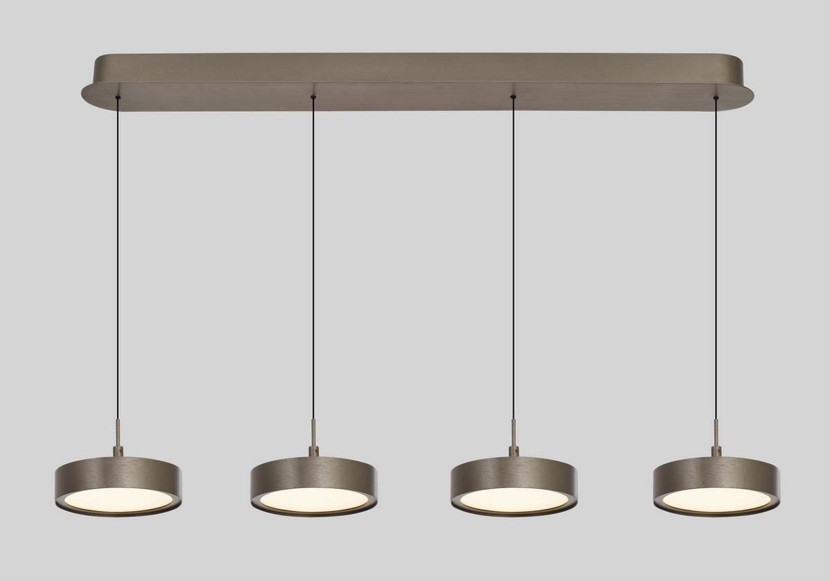 LED-HÄNGELEUCHTE Valensole 105/150/17,5 cm  - Bronzefarben, Design, Metall (105/150/17,5cm)