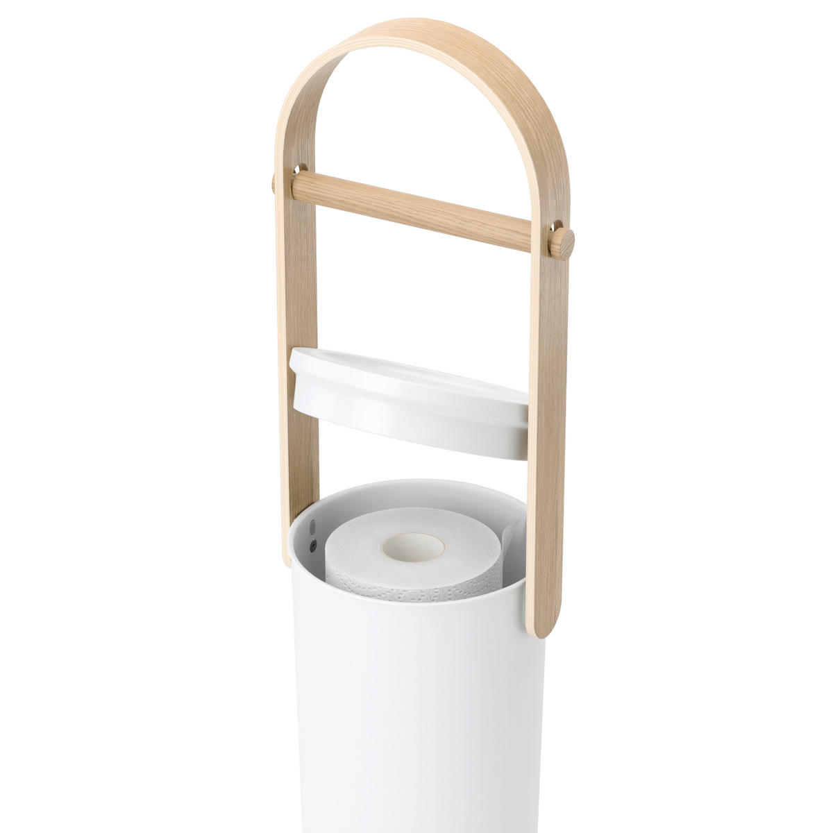 DRŽALO ZA TOALETNI PAPIR - bela/naravne barve, Konvencionalno, kamen/umetna masa (18/42/19cm) - Umbra