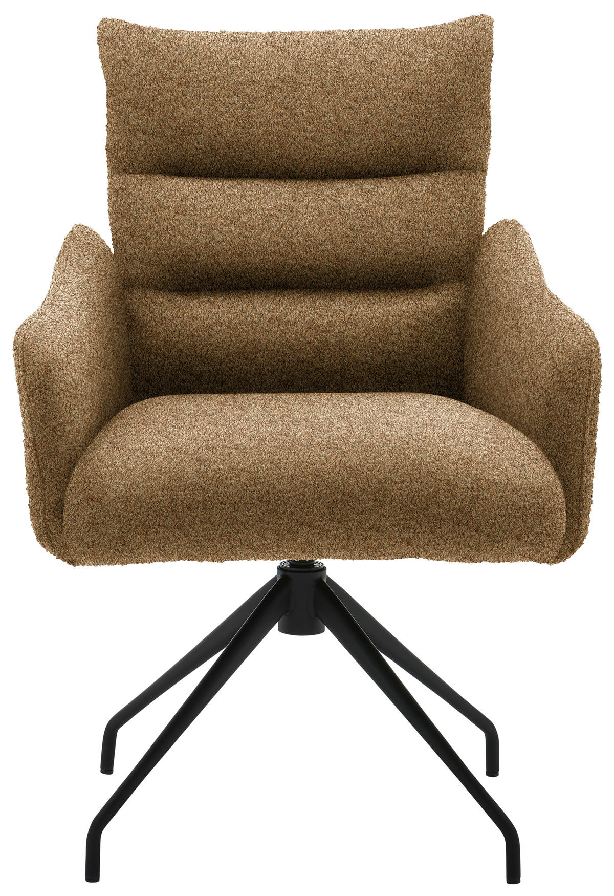 ARMLEHNSTUHL Teddystoff  - Schwarz/Braun, Design, Textil/Metall (62/86/68cm) - Welnova