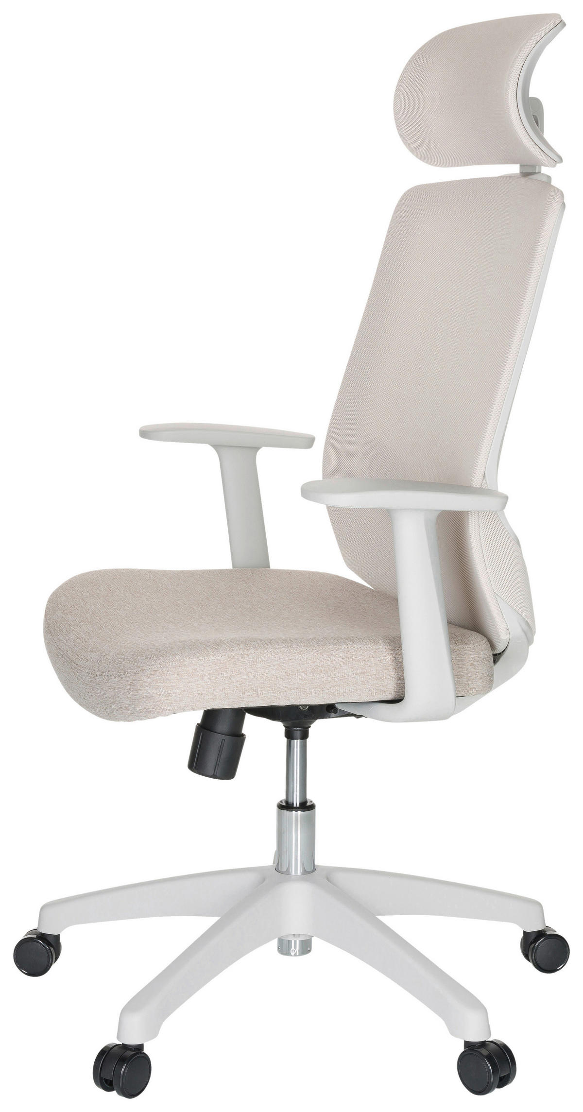 OTOČNÁ ŽIDLE, síťovina, plochá tkanina, světle šedá, béžová - světle šedá/béžová, Basics, textil/plast (69/115/68cm) - MID.YOU