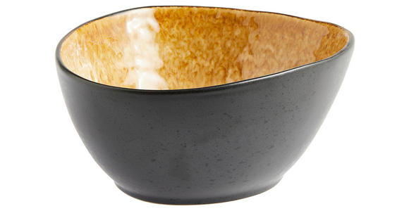 SCHALE SÖREN - Schwarz/Orange, Basics, Keramik (16,5/6,5/18cm) - Novel