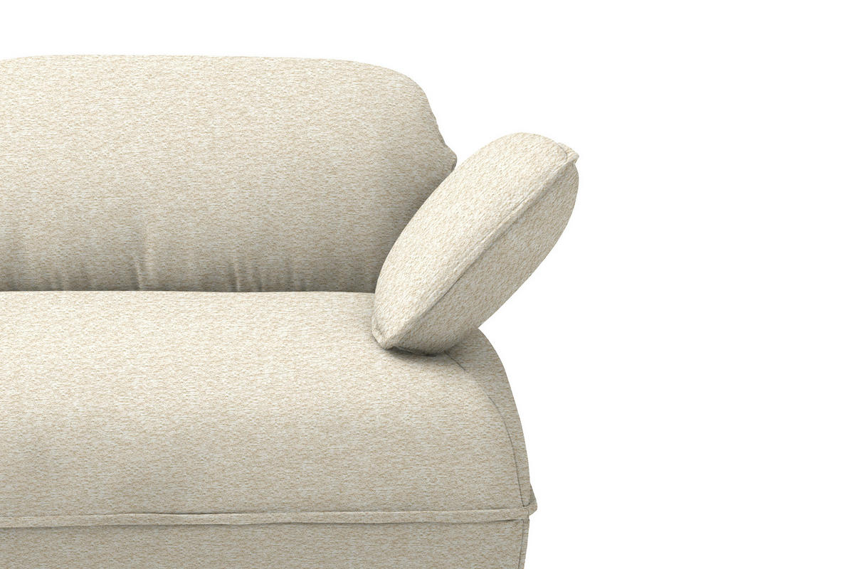 ECKSOFA  in Chenille Beige  154/343 cm  - Beige/Schwarz, Design, Kunststoff/Textil (154/343cm) - Koinor