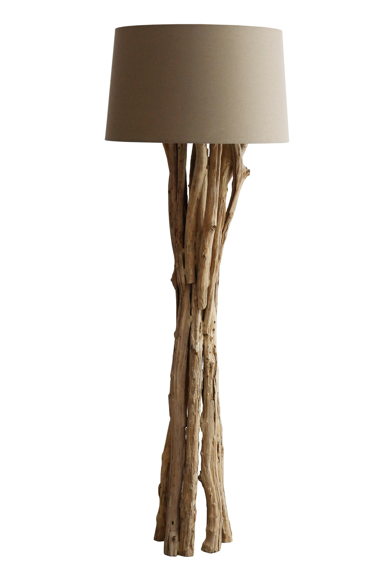 STEHLEUCHTE  30/150/30 cm   - Weiß, Design, Holz/Textil (30/150/30cm) - P & B