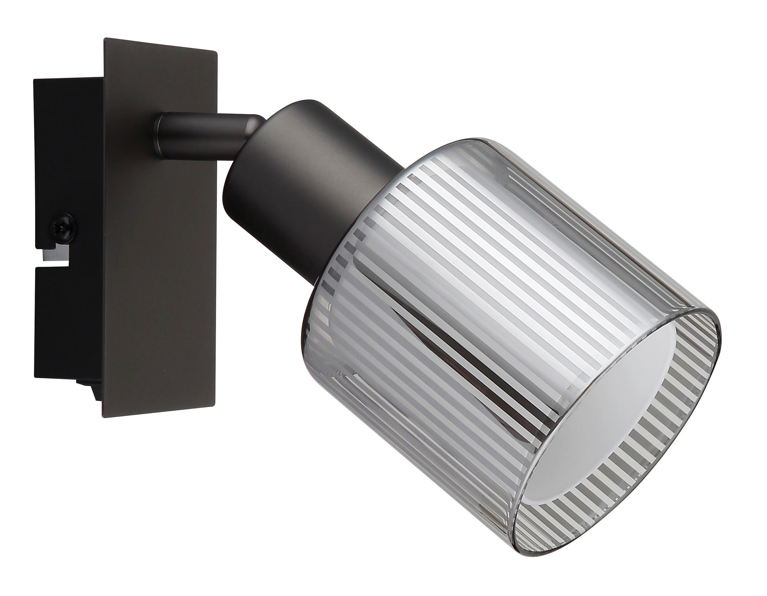 STRAHLER 8/18,8 cm   - Schwarzchrom/Weiß, Basics, Glas/Metall (8/18,8cm) - Globo