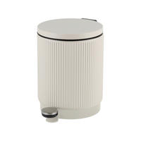 ABFALLEIMER 5 L  - Chromfarben/Edelstahlfarben, Basics, Kunststoff/Metall (20,5cm) - Novel