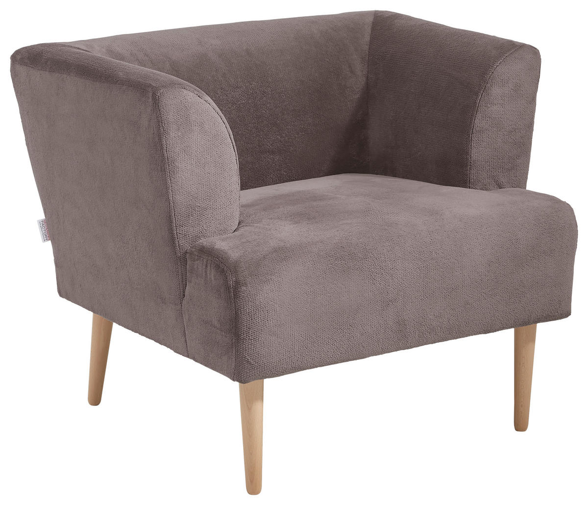 FÅTÖLJ i textil lerfärgad  - lerfärgad/bokfärgad, Design, trä/textil (85/71/80cm) - MID.YOU