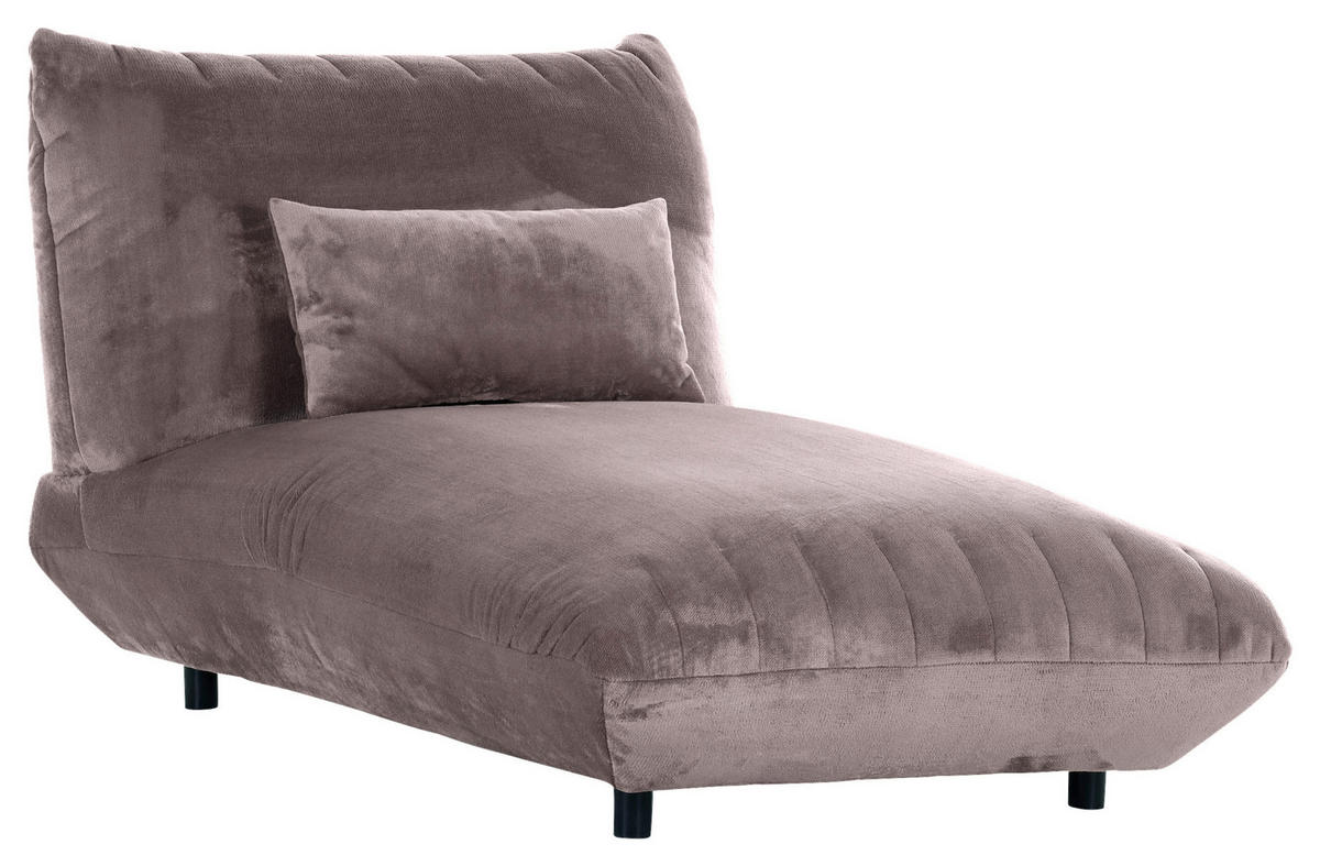 LIGGFÅTÖLJ i plysch lerfärgad  - lerfärgad/svart, Klassisk, textil/plast (100/86/166cm) - MID.YOU