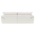 BIGSOFA  in Webstoff Creme  - Creme/Schwarz, KONVENTIONELL, Kunststoff/Textil (243/90,5/130cm) - Ambia Home