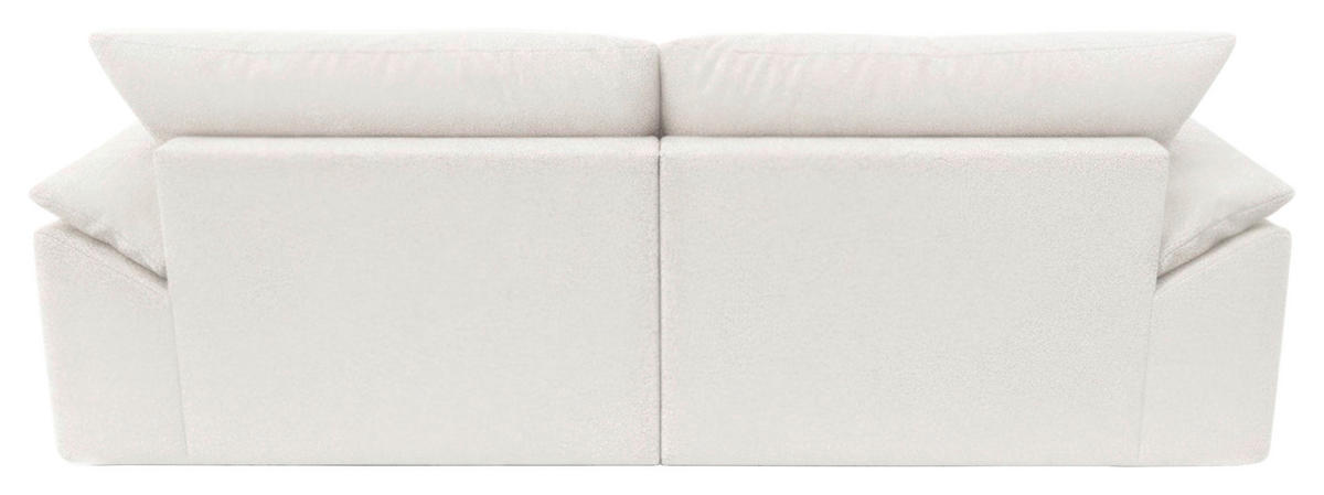 BIGSOFA Webstoff Creme  - Creme/Schwarz, KONVENTIONELL, Kunststoff/Textil (243/90,5/130cm) - Ambia Home
