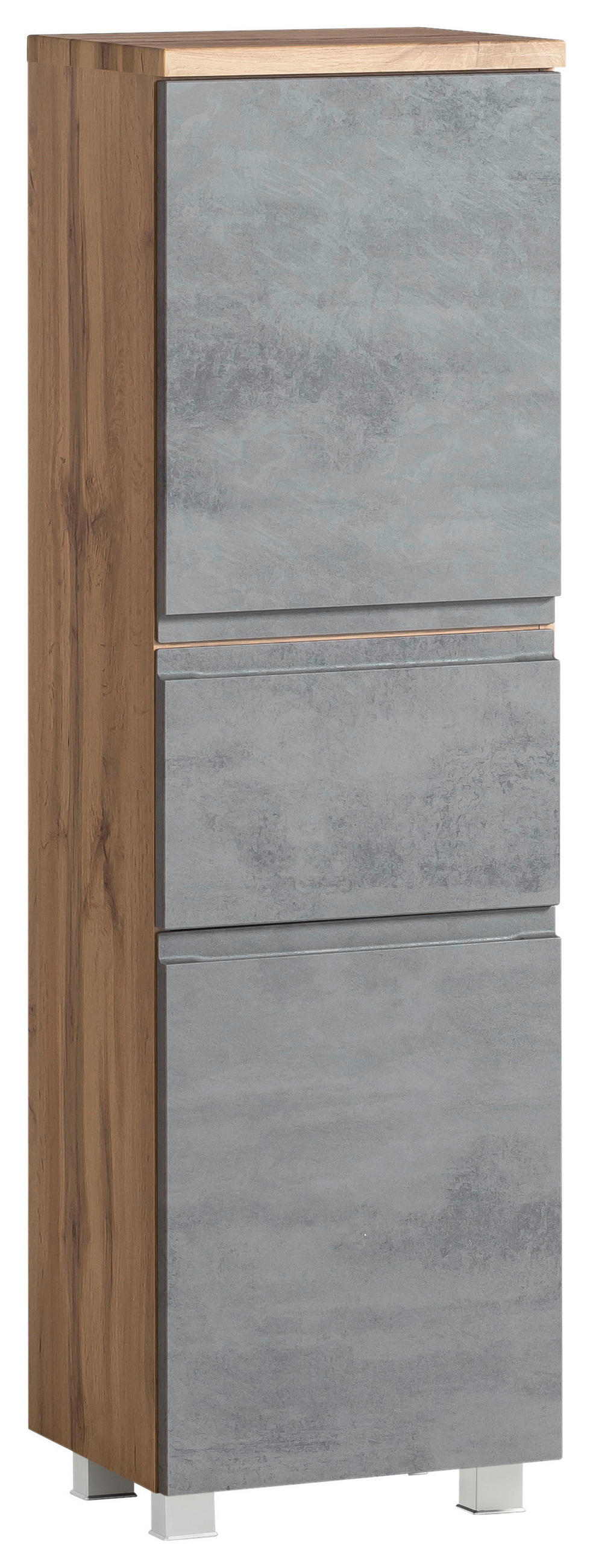 MIDISCHRANK 40/130/35 cm  - Eiche Wotan/Hellgrau, MODERN, Holzwerkstoff (40/130/35cm) - Held