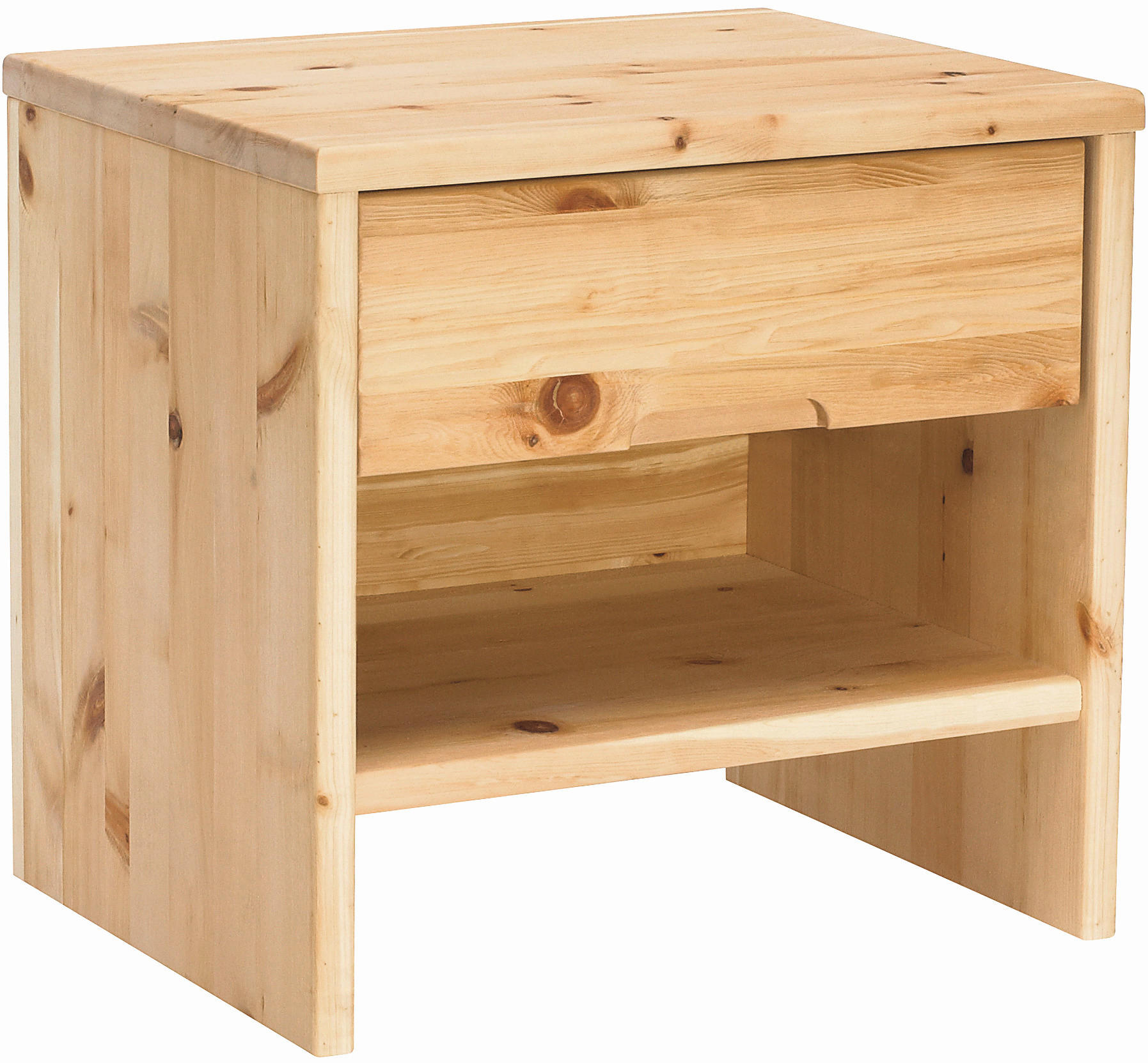 NACHTTISCH 60/47,5/40 cm  massiv Zirbe Zirbelkieferfarben  - Zirbelkieferfarben, Konventionell, Holz (60/47,5/40cm) - Linea Natura