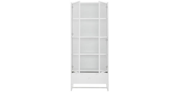 VITRINE in Weiß - Weiß, MODERN, Holzwerkstoff/Metall (80/191/41cm) - Novel