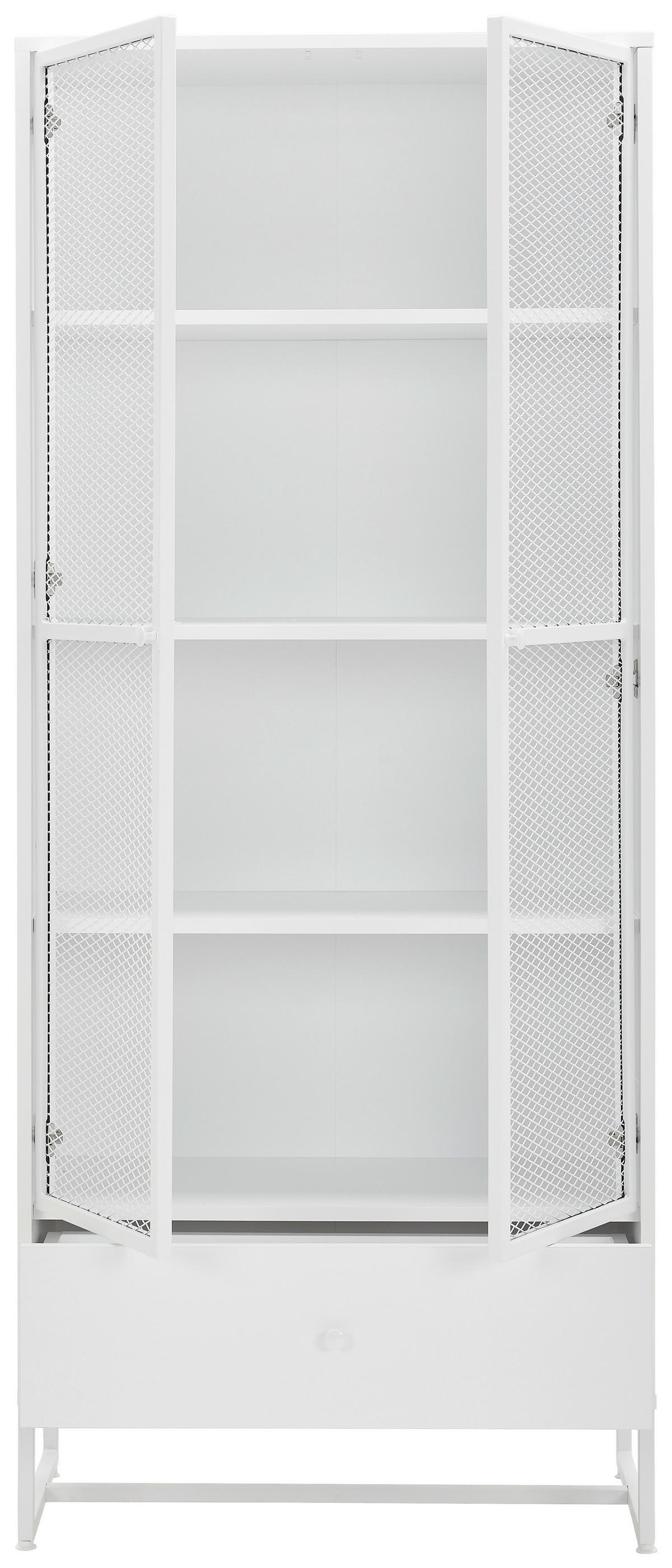 VITRINE in Weiß  - Weiß, MODERN, Holzwerkstoff/Metall (80/191/41cm) - Novel