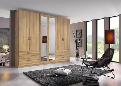 DREHTÜRENSCHRANK 271/210/54 cm Sonoma Eiche  - Alufarben/Sonoma Eiche, Basics, Glas/Holzwerkstoff (271/210/54cm) - Xora