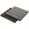 TERRASSENFLIESE Silberfarben, Dunkelgrau  - Dunkelgrau/Silberfarben, KONVENTIONELL, Holzwerkstoff/Kunststoff (30/30/2,4cm) - Ambia Garden