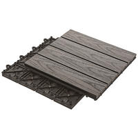 TERRASSENFLIESE Silberfarben, Dunkelgrau  - Dunkelgrau/Silberfarben, KONVENTIONELL, Holzwerkstoff/Kunststoff (30/30/2,4cm) - Ambia Garden