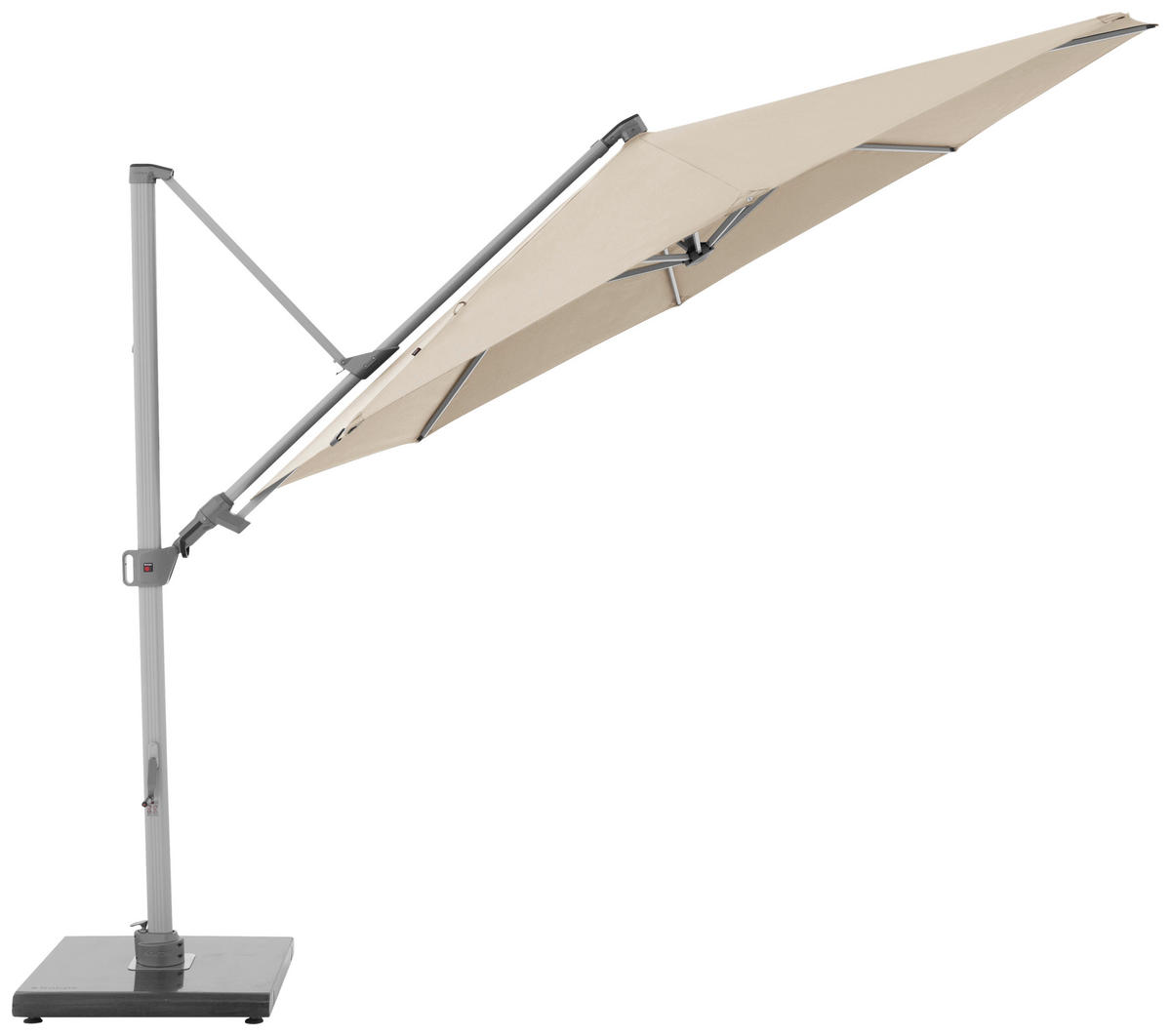 AMPELSCHIRM 340 cm Naturfarben  - Silberfarben/Naturfarben, Basics, Textil/Metall (340/340cm) - KNIRPS