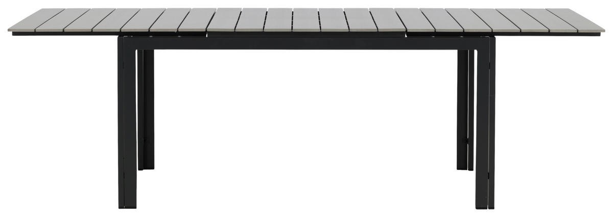 GARTENTISCH 160/100/75 cm Metall rechteckig  - Schwarz/Grau, KONVENTIONELL, Metall (160/100/75cm) - Gardenson