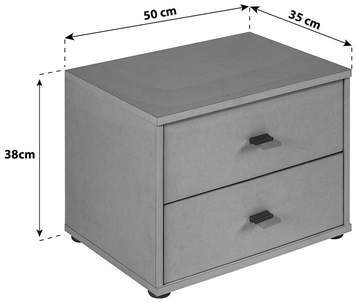 NACHTSCHRANK 50/38,1/35,2 cm Eiche  - Sonoma Eiche, KONVENTIONELL, Holz (50/38,1/35,2cm)