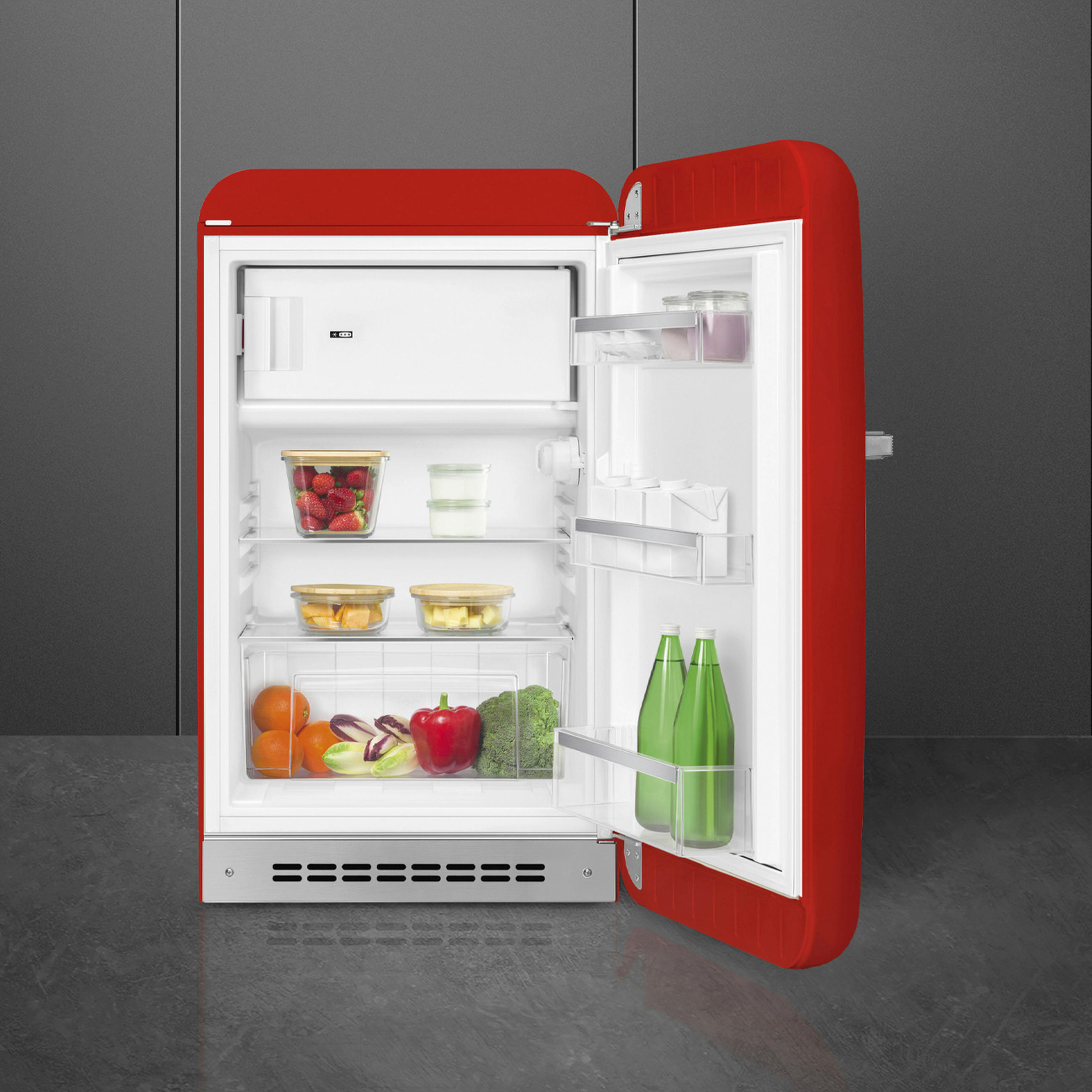 KÜHLSCHRANK 54,5/97-98/70,1 cm FAB10RRD6  - Rot, Basics, Glas/Metall (54,5/97-98/70,1cm) - SMEG