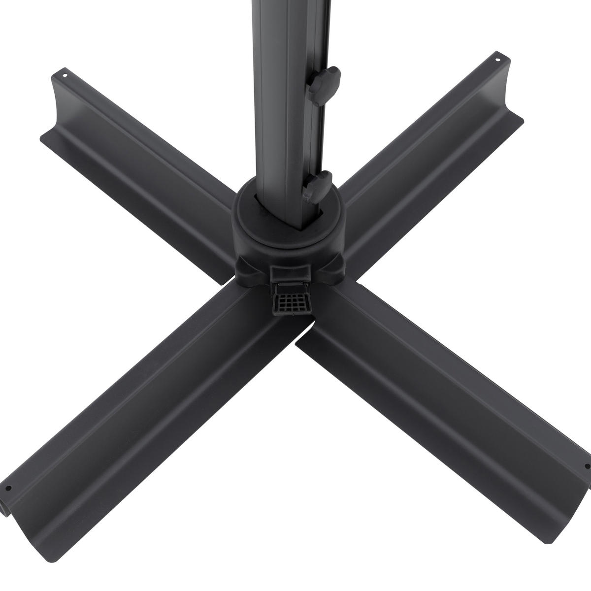 AMPELSCHIRM Hellgrau  - Hellgrau/Schwarz, Basics, Textil/Metall (310/210cm) - Doppler