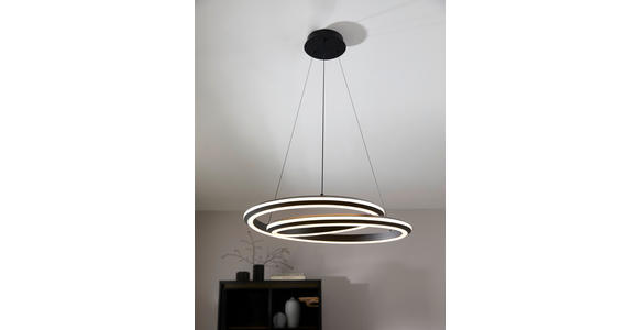 LED-HÄNGELEUCHTE 60/120 cm - Schwarz, Basics, Kunststoff/Metall (60/120cm) - Novel