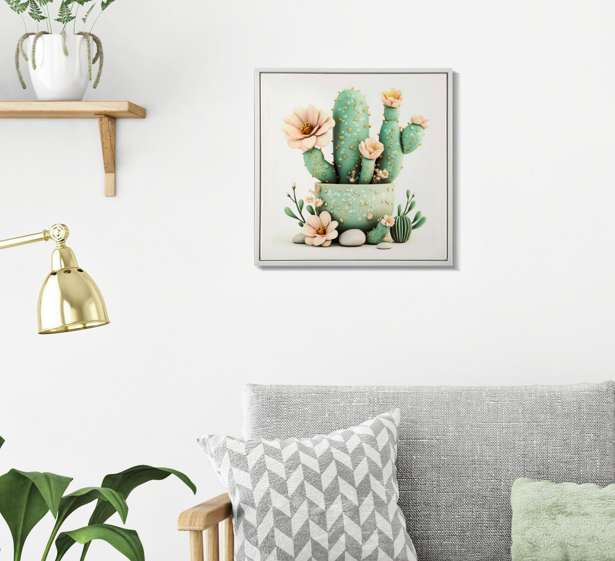 LEINWANDBILD Blumen  - Weiß, Basics, Holz/Kunststoff (40/40/2.8cm)