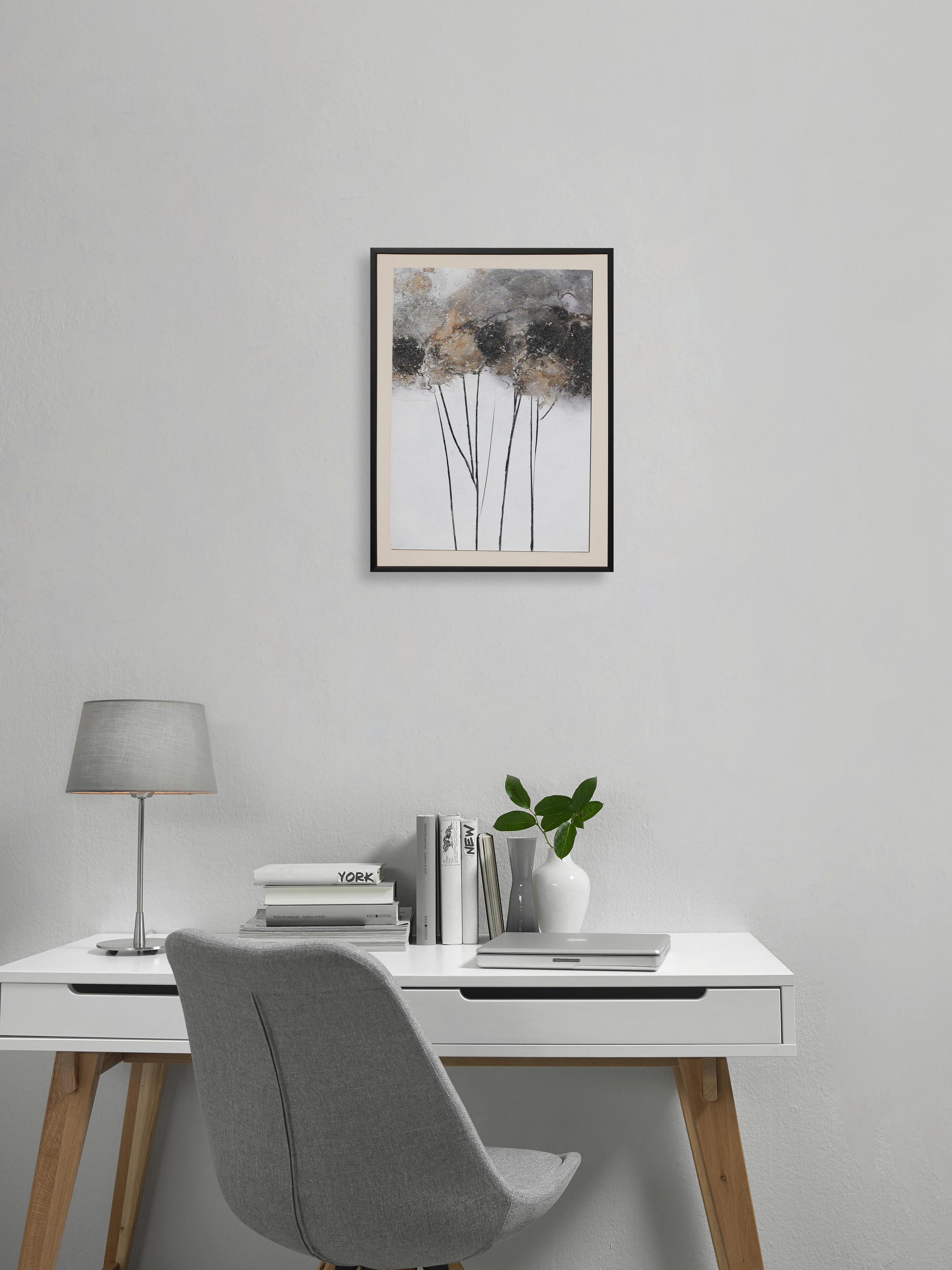 TISAK NA PLATNU     50/70 cm       - višebojno/crna, Trend, drvni materijal/tekstil (50/70cm) - Monee