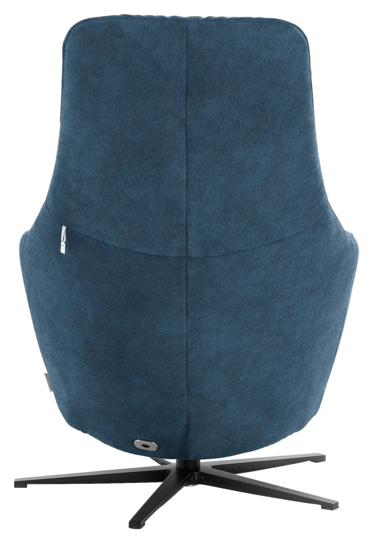 RELAXSESSEL in Textil Blau  - Blau/Schwarz, Design, Textil/Metall (77/108/95cm) - Chilliano