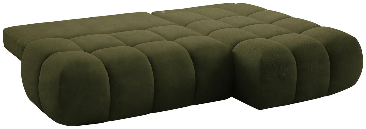 ECKSOFA TARANTO Grün Webstoff  - Schwarz/Grün, Design, Kunststoff/Textil (172/225cm) - Livetastic