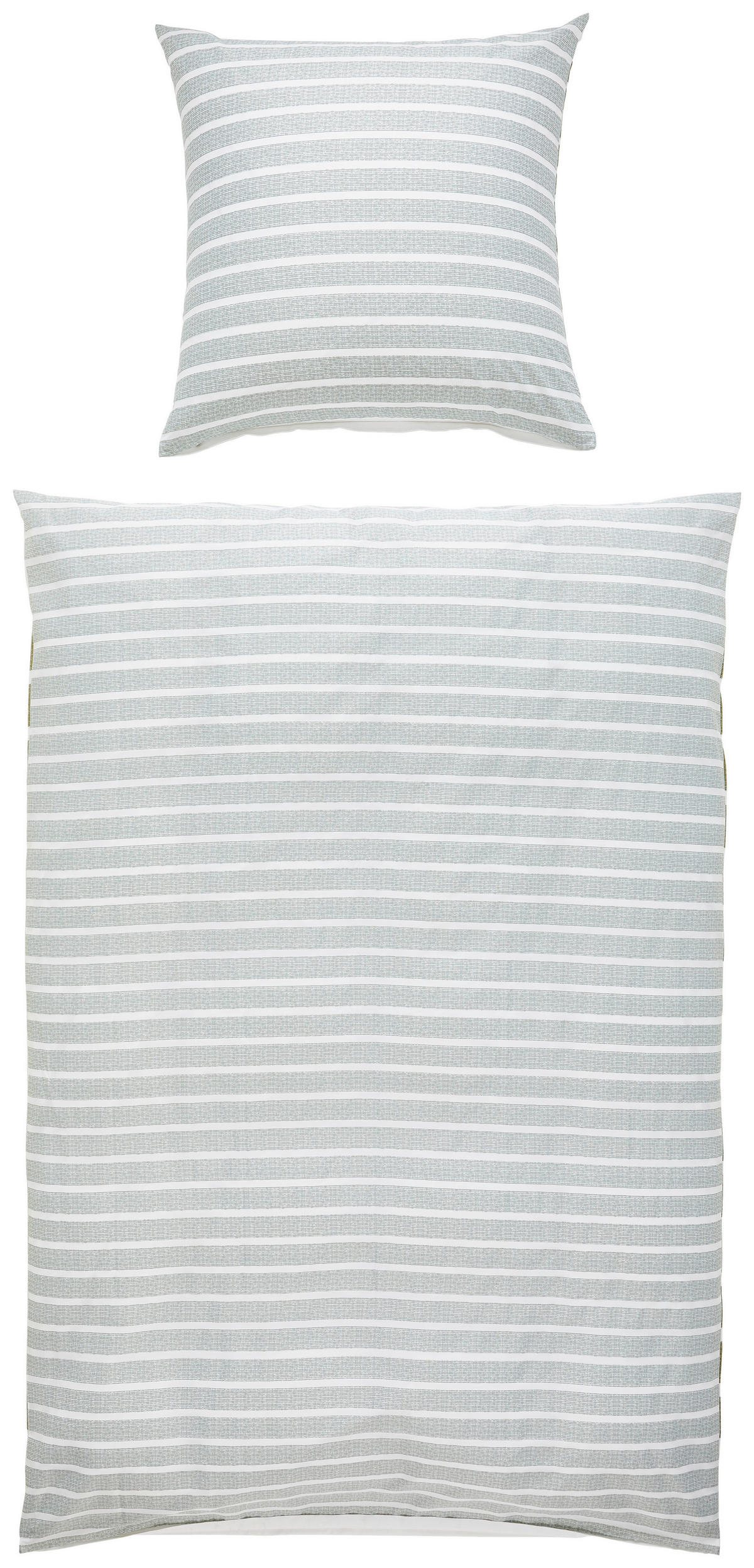 WENDEBETTWÄSCHE AURIN Satin 135/200 cm  - Weiß/Grün, Basics, Textil (135/200cm) - Tom Tailor