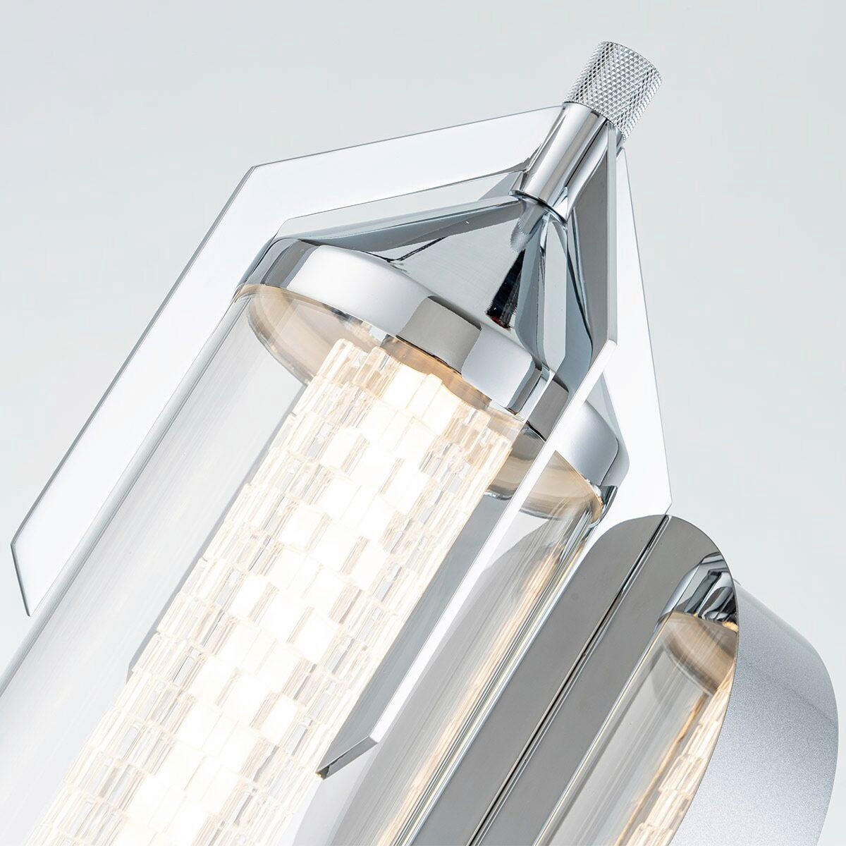 LED-WANDLEUCHTE 18/50,5/18 cm    - Chromfarben, Basics, Glas/Metall (18/50,5/18cm) - Elstead Lighting