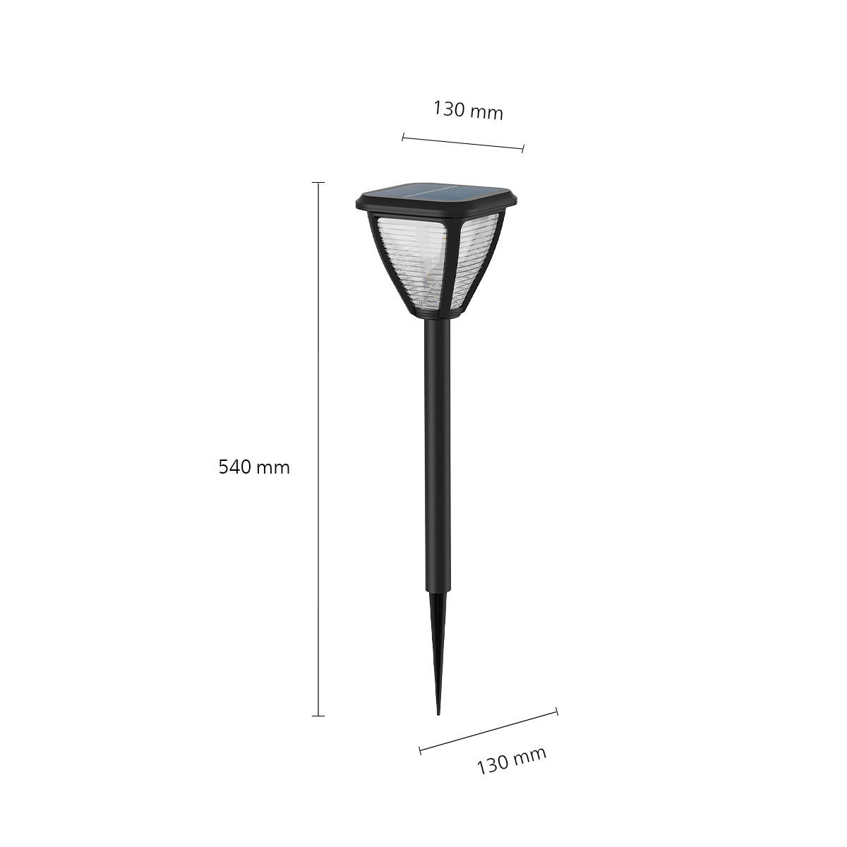 SOLARLEUCHTE 13/54/13 cm   - Schwarz, KONVENTIONELL, Kunststoff (13/54/13cm) - Philips
