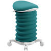 BÜROHOCKER Weiß, Petrol  - Petrol/Weiß, Design, Kunststoff/Textil (37,5/58-70/36cm) - Topstar
