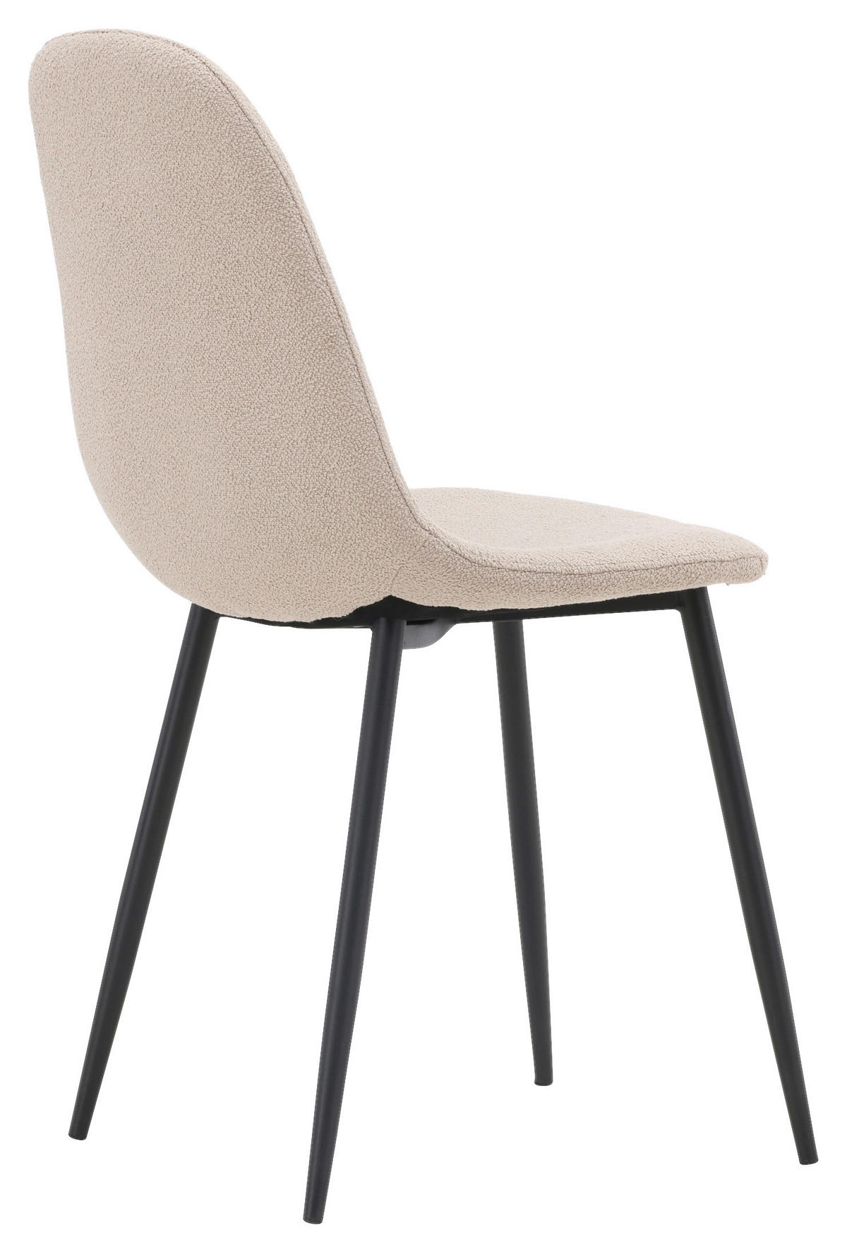 STOLSET 2 styck stål bouclé  - beige/svart, Design, metall/textil (45/90/52cm) - Livetastic
