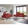 3-SITZER-SOFA in Velours Koralle  - Koralle/Beige, Design, Textil/Metall (222/89/104cm) - Dieter Knoll