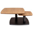 COUCHTISCH in Holz, Holzwerkstoff, Metall 76/76/38-43 cm - Wildeiche/Anthrazit, Natur, Holz/Holzwerkstoff (76/76/38-43cm) - Venda