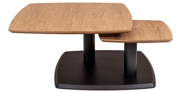COUCHTISCH in Holz, Holzwerkstoff, Metall 76/76/38-43 cm - Wildeiche/Anthrazit, Natur, Holz/Holzwerkstoff (76/76/38-43cm) - Venda
