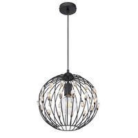 ZÁVĚSNÉ SVÍTIDLO, 30/120 cm  - černá, Basics, kov/sklo (30/120cm) - Globo