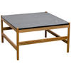 COUCHTISCH Eiche massiv quadratisch Naturfarben, Schwarz  - Schwarz/Naturfarben, MODERN, Holz/Stein (80/45/80cm) - MID.YOU