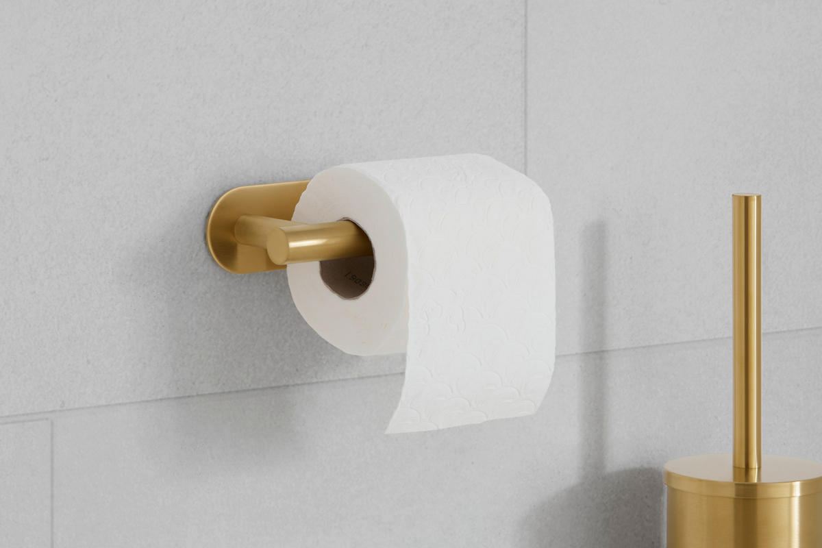 WC-PAPÍR TARTÓ  - aranyszínű, Lifestyle, fém (16/4,5/7cm) - Mömax