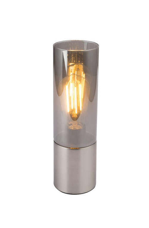 TISCHLEUCHTE Annika 9/30 cm   - Grau/Nickelfarben, Basics, Glas/Metall (9/30cm) - Globo