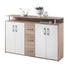 HIGHBOARD Sonoma Eiche, Weiß - Silberfarben/Weiß, KONVENTIONELL, Holzwerkstoff/Kunststoff (139/90/34cm) - Carryhome HIGHBOARD Sonoma Eiche, Weiß - Silberfarben/Weiß, KONVENTIONELL, Holzwerkstoff/Kunststoff (139/90/34cm) - Carryhome