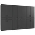 DREHTÜRENSCHRANK  in Graphitfarben  - Schwarz/Graphitfarben, KONVENTIONELL, Holzwerkstoff/Kunststoff (313/208/58cm) - Carryhome