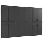 DREHTÜRENSCHRANK  in Graphitfarben  - Schwarz/Graphitfarben, KONVENTIONELL, Holzwerkstoff/Kunststoff (313/208/58cm) - Carryhome