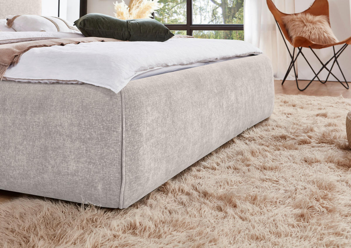 POLSTERBETT 240/200 cm,  in Creme,  - Creme, Design, Textil (240/200cm) - Xora