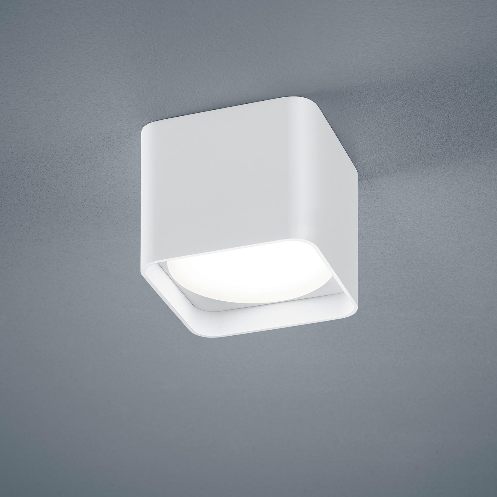 LED-DECKENLEUCHTE 10/10/8,5 cm   - Weiß, KONVENTIONELL, Glas/Metall (10/10/8,5cm) - Helestra