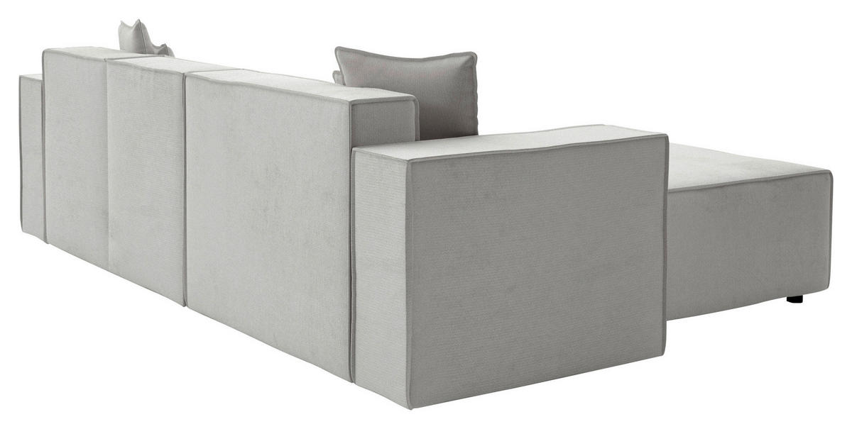 ECKSOFA  Grau Chenille  - Schwarz/Grau, MODERN, Kunststoff/Textil (180/265cm) - Milino