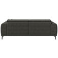 3-SITZER-SOFA  in Webstoff Dunkelgrau  - Dunkelgrau/Schwarz, KONVENTIONELL, Textil/Metall (240/80/113cm) - Carryhome